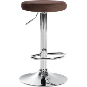 Barhocker Ponte Samt-Bezug braun chrom
