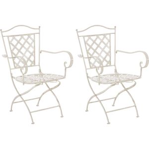 CLP Set van 2 tuinstoelen Adara antiek/creme - 322536