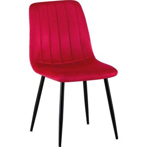 CLP Eetkamerstoel Dijon velvet - rood - 322683