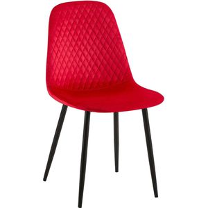 CLP Eetkamerstoel Giverny Fluweel - rood - 322765