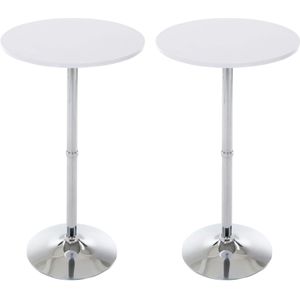 CLP - Set van 2 Bartafels - Wit - Hout - Ø 60 cm