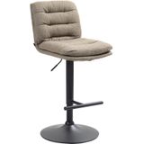 Barhocker Damar Stoff taupe schwarz