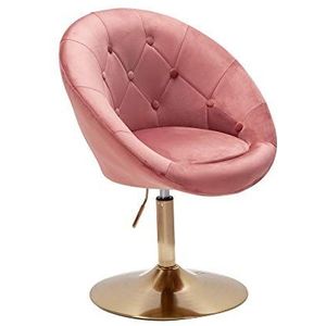 FineBuy stoel fluweel design draaistoel | Club fauteuil gestoffeerde stoel met rugleuning | Draaifauteuil Cocktail fauteuil Lounge | Fauteuil met stoffen bekleding