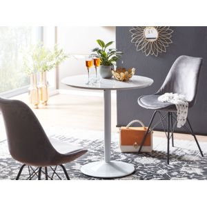 Ronde keukentafel hoogglans wit 75 cm
