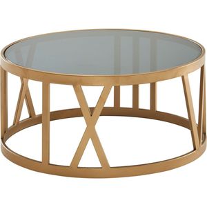 Sky Style Andora Ronde Salontafel Glas | Goud