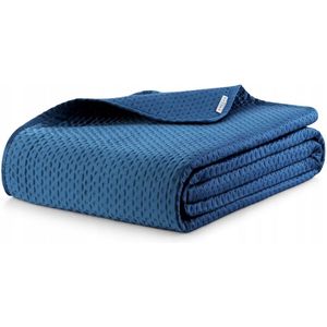 AmeliaHome - Carmen - Sprei - Donkerblauw - 220x240 cm - 100% Polyester, Wasbaar op 30 Graden