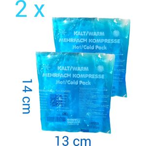 Flexibel Koelelement - 2 Stuks - 13 x 14 cm - Herbruikbaar - Voor Blessures