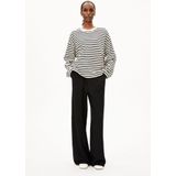 ARMEDANGELS Frankaa Stripe Dames Trui Zwart Wit