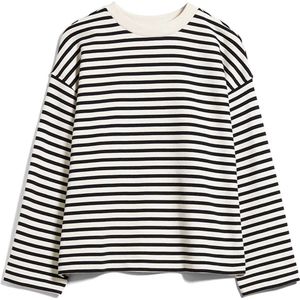 ARMEDANGELS Frankaa Stripe Dames Trui Zwart Wit