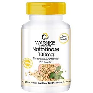 Warnke Vitalstoffe - Nattokinase - 100mg - 250 Tabletten - Veganistisch - Hoge Dosering