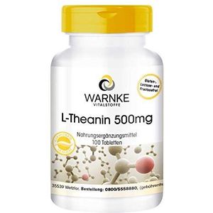 L-Theanine tabletten - 500mg - veganistisch - 100 tabletten - aminozuur | Warnke Vitalstoffe - Duitse apothekerskwalitei