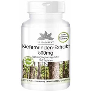Dennenbast extract 500mg - hooggedoseerd - veganistisch - 100 tabletten - met vitamine C | HERBADIREKT by Warnke Vitalstoffe - Duitse apothekerskwalitei