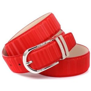 Anthoni Crown Leren riem dames riem, Rood