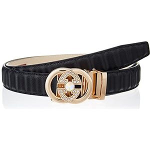 Anthoni Crown Leren riem voor dames, zwart.