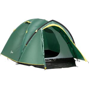 Outsunny Tent voor 3-4 personen 190T kampeertent met haringen koepeltent glasfiber A20-174