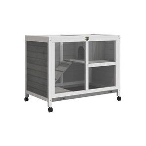 EUGAD Rabbit Outdoor Enclosure, Free Run with Storage