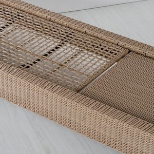 Outsunny Ligstoel voor buiten ligmeubel 5-staps verstelbaar rotan lounger tuinmeubel staal 862-029