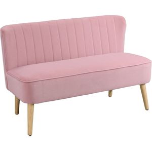 HOMCOM Sofa 2-zitter bank stoffen sofa zitmeubel gestoffeerde sofa loungebank breed donkergrijs 833-524V05