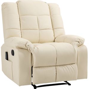 HOMCOM massagestoel tv-stoel relaxstoel met massagefunctie kunstleer hout metaal schuimstof grijs 94 x 99 x 99 cm