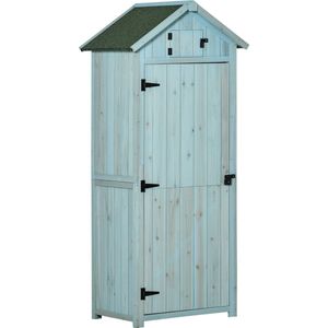 Outsunny - Gereedschapsschuur - met Planken - met Raam - Blauw