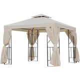 Outsunny Gartenpavillon mit Doppeldach 84C-043