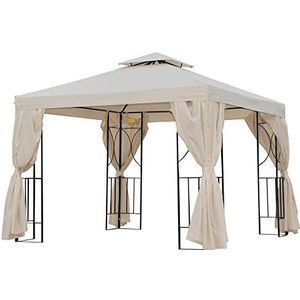 Outsunny Gartenpavillon mit Doppeldach 84C-043