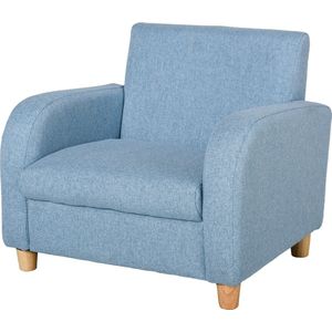 fotel dziecięcy sofa dziecięca z grubą pianką i grubymi poduszkami na siedzisko fotel dziecięcy rozkładana sofa z antypoślizgowymi nóżkami dla dzieci w wieku 3–8 lat pianka drewno len niebieski