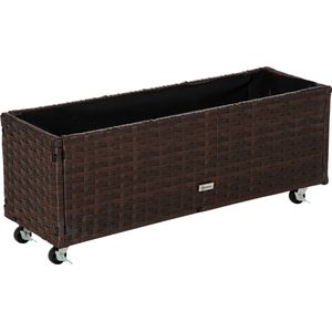 Outsunny Verhoogd bed met wielen 867-097