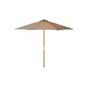 Outsunny Zonnescherm houten zonnescherm tuinparasol balkonparasol 3 x 2,5 m grijs marktscherm 840-065