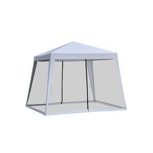 Outsunny Tuinpaviljoen paviljoen partytent tuintent met muggengaas 3 x 3 m 84C-090