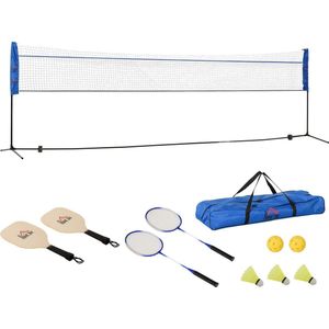 HOMCOM Badmintonnet met transporttas A95-007V01