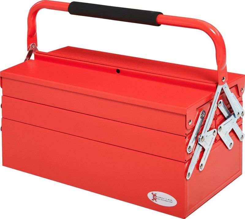 DURHAND - Gereedschapskist - Rood - Staal (SPCC) - 45L x 20B x 34,5H cm