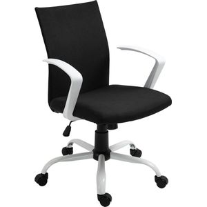 Vinsetto bureaustoel kantoorstoel mesh rugleuning met kantelfunctie hoofdsteun stoel thuiskantoor in hoogte verstelbaar ergonomisch 360° zwenkwielen schuimstof nylon zwart 61 x 61 x 89-99 cm