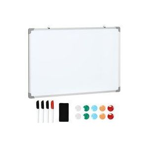 HOMCOM Whiteboard Verzinkte Platte, Aluminium