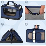 Hundebox Blau XL 82x58x58cm