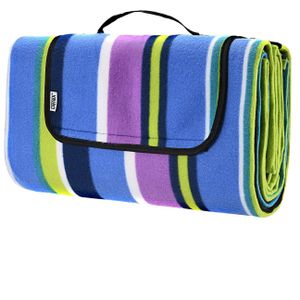 DETEX Picknickkleed 200x200cm XXL Waterdicht Geïsoleerd Opvouwbaar Strepen