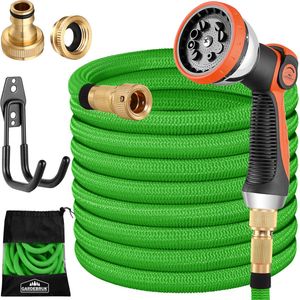 Gardebruk Tuinslang Flexibel - 15m 1/2"" 3/4"" Inch Wandmontage – Groen