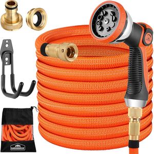 Gardebruk Tuinslang Flexibel - 15m 1/2"" 3/4"" Inch Wandmontage - Oranje