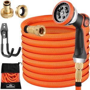 Gardebruk Tuinslang Flexibel - 30m 1/2"" 3/4"" Inch Wandmontage - Oranje