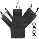KINGSLEEVE® Hundedecke Auto Rückbank Wasserdicht Kratzfest Universal Sichtfenster Sitzgurt Rutschfest Rückbankschutz Schutzdecke Rücksitz Hunde SUV