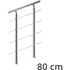 UISEBRT - Trapleuning - Roestvrij staal - 80cm, verstelbare