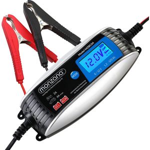 Monzana - kfz Batterieladegerät vollautomatisch 6V 12V LCD-Bildschirm Temperaturkompensation Erhaltungsladung intelligentes Ladegerät für Auto