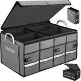 monzana Faltbox (1 St), Kofferraumtasche mit Deckel 65L Trennwände wasserdicht Auto Organizer