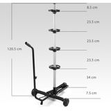 Monzana Velgenboom Verrijdbaar Tot 225mm Incl. Beschermhoes en Accessoires Zwart