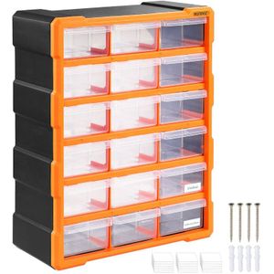 Monzana Assortimentskast - 18 Lades 47,5x38x16cm – Oranje Zwart