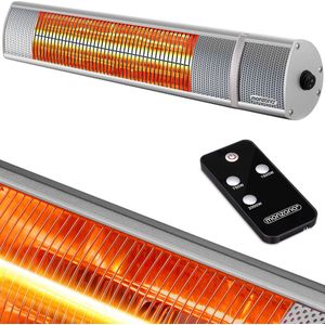 Monzana Infraroodstraler 2000W - 3 Standen/Afstandsbediening – Zilver