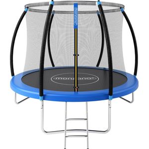 Monzana Trampoline - 244cm Incl Veiligheidsnet Rand Lader - Blauw