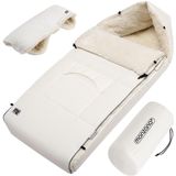 Babyfußsack Beige Kinderwagen geeignet mit Beutel