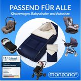 Babyfußsack Marine Kinderwagen geeignet mit Beutel