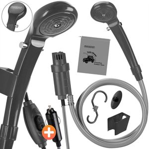 MONZANA Campingdouche - 12V Auto Aansluiting – 2m Slang 5m Stroomkabel